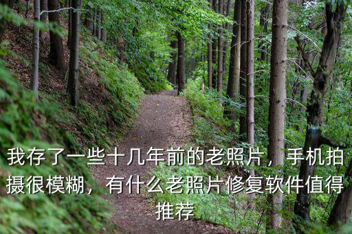 我存了一些十幾年前的老照片，手機拍攝很模糊，有什么老照片修復(fù)軟件值得推薦