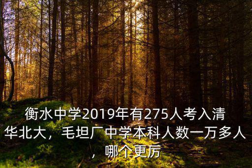 衡水中學清華北大的入學率是多少,衡中考上清華北大多少名