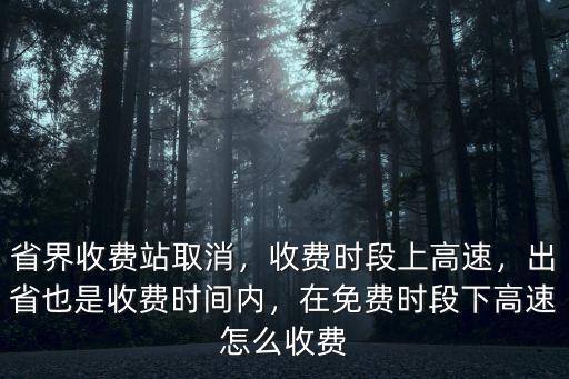 廣東到湖北高速免費怎么收費,在免費時段下高速怎么收費