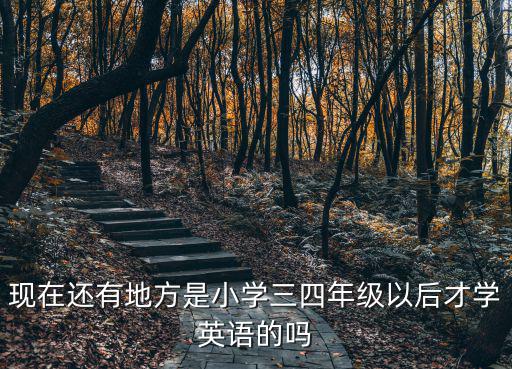 現在還有地方是小學三四年級以后才學英語的嗎