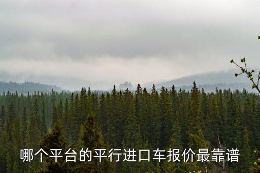 哪個平臺的平行進口車報價最靠譜