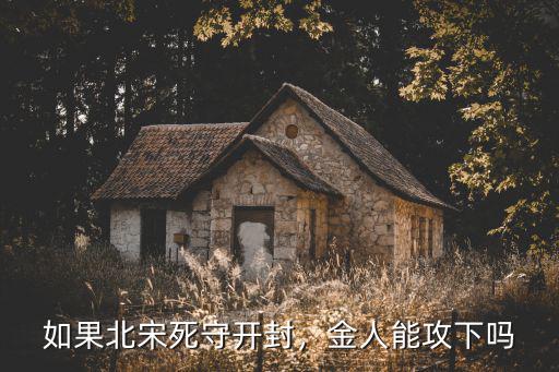 北宋開封多少人,如果北宋死守開封