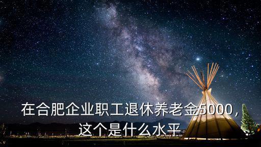 在合肥企業(yè)職工退休養(yǎng)老金5000，這個是什么水平