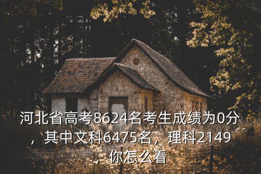 河北省高考8624名考生成績為0分，其中文科6475名，理科2149，你怎么看