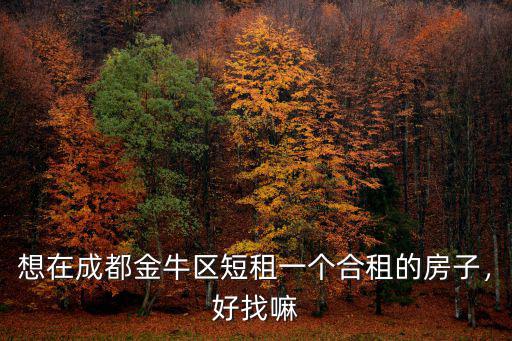 想在成都金牛區(qū)短租一個(gè)合租的房子，好找嘛