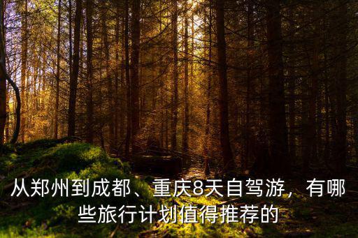 駕車重慶到鄭州路線怎么走,鄭州到重慶的自駕路線