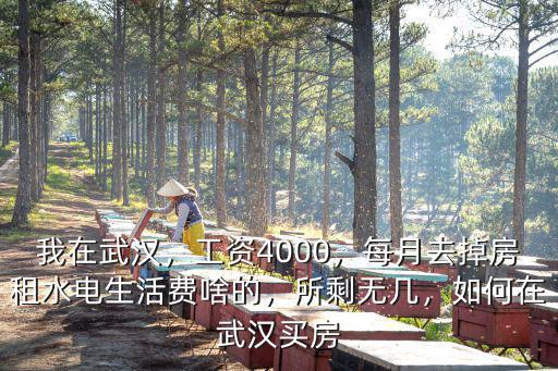 我在武漢，工資4000，每月去掉房租水電生活費啥的，所剩無幾，如何在武漢買房
