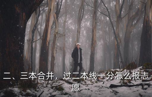 二、三本合并，過二本線一分怎么報志愿
