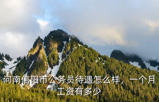 河南信陽市公務員待遇怎么樣，一個月工資有多少