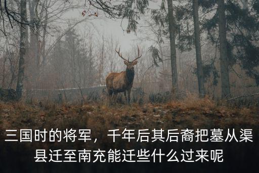 三國(guó)時(shí)的將軍，千年后其后裔把墓從渠縣遷至南充能遷些什么過來呢