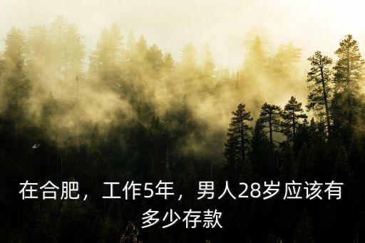 在合肥三十歲有多少存款,應(yīng)該有多少存款