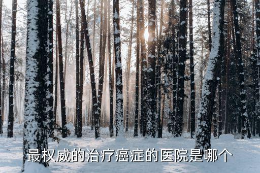 最權威的治療癌癥的醫院是哪個