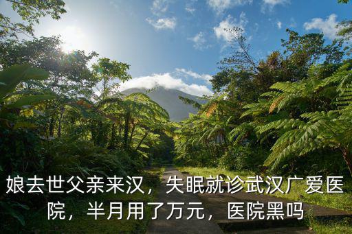 娘去世父親來漢，失眠就診武漢廣愛醫(yī)院，半月用了萬元，醫(yī)院黑嗎
