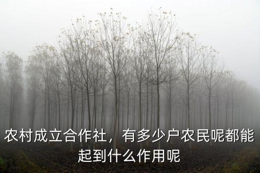 河北農村有多少戶,有多少戶農民呢