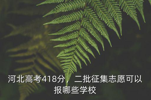 河北二本可以報多少學校,二批征集志愿可以報哪些學校