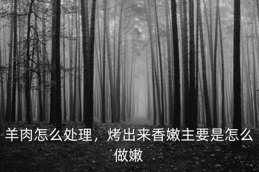 羊肉怎么處理，烤出來香嫩主要是怎么做嫩