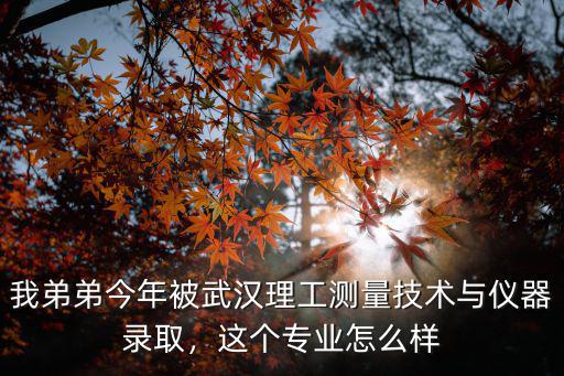 武漢理工測量儀器怎么樣,這個專業怎么樣