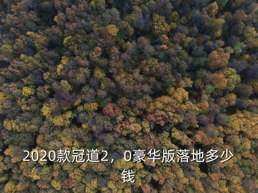 合肥冠道2.0優(yōu)惠多少,0豪華版落地多少錢