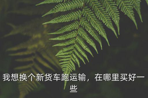 我想換個新貨車跑運輸，在哪里買好一些