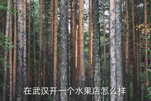 在武漢開一個水果店怎么樣