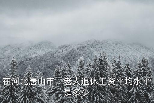 唐山市最低退休金是多少,老人退休工資平均水平是多少