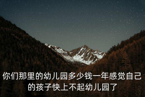 河北普通幼兒園的學費多少,你們那里的幼兒園多少錢一年