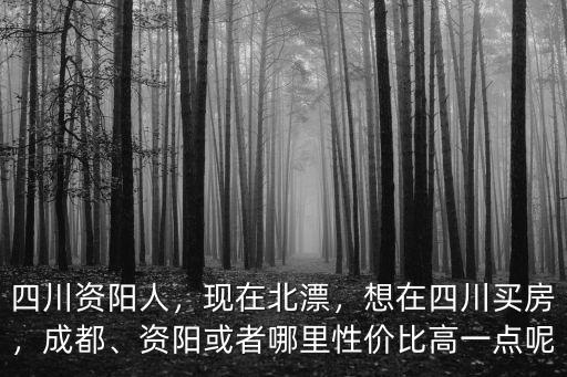 四川資陽(yáng)人，現(xiàn)在北漂，想在四川買房，成都、資陽(yáng)或者哪里性價(jià)比高一點(diǎn)呢