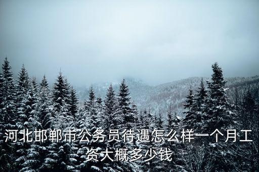河北邯鄲市公務(wù)員待遇怎么樣一個(gè)月工資大概多少錢