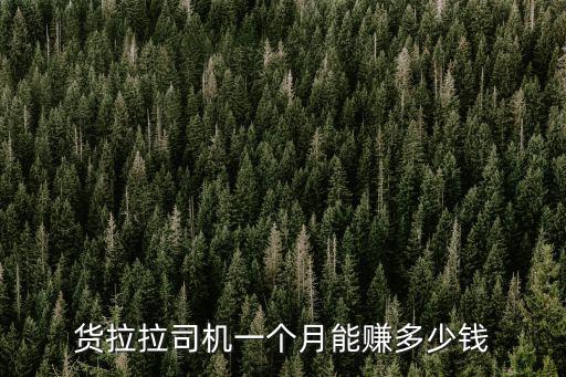 貨拉拉司機一個月能賺多少錢