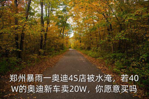 鄭州暴雨一奧迪4S店被水淹，若40W的奧迪新車賣20W，你愿意買嗎