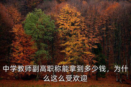 安徽副高職稱教師工資有多少,中學一級教師評不上副高職稱