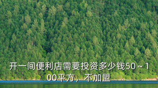 阜陽便利店加盟多少錢,開一間便利店需要投資多少錢