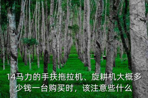 14馬力的手扶拖拉機、旋耕機大概多少錢一臺購買時，該注意些什么