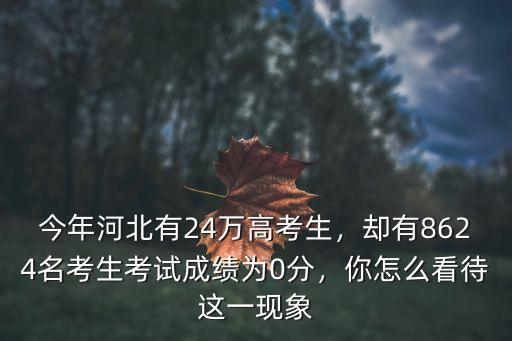 河北多少名高考生,今年河北有24萬高考生