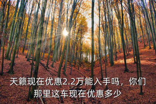 天籟現(xiàn)在優(yōu)惠2.2萬能入手嗎，你們那里這車現(xiàn)在優(yōu)惠多少