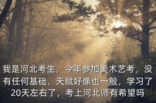 河北藝考校考多少天,我是河北考生