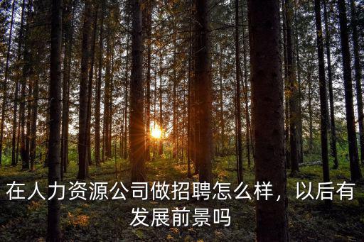 在鄭州做人事招聘工作怎么樣,在人力資源公司做招聘怎么樣