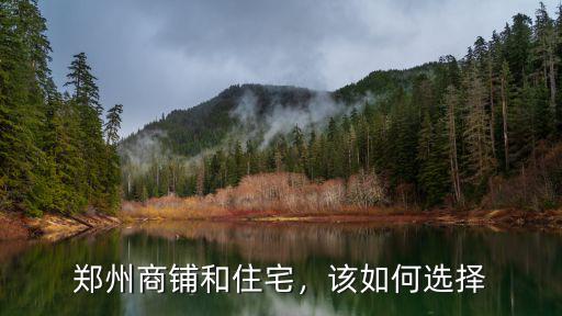 鄭州商鋪和住宅，該如何選擇