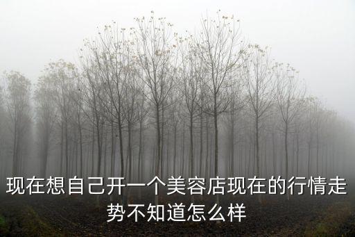 現在想自己開一個美容店現在的行情走勢不知道怎么樣