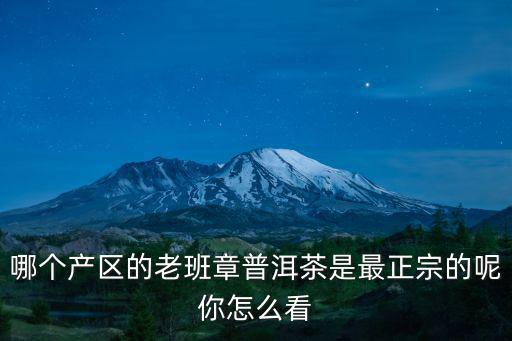 哪個產區的老班章普洱茶是最正宗的呢你怎么看