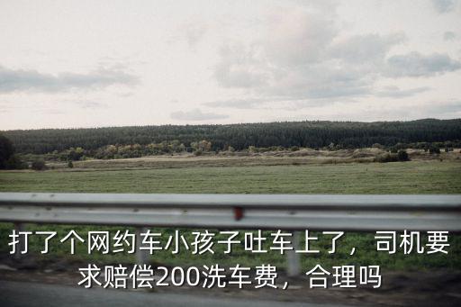 打了個網約車小孩子吐車上了，司機要求賠償200洗車費，合理嗎