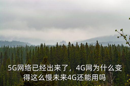 5G網絡已經出來了，4G網為什么變得這么慢未來4G還能用嗎