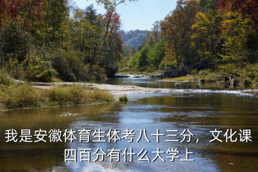 安徽體育生上大學(xué)體育考多少分,文化課四百分有什么大學(xué)上