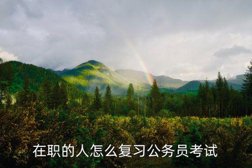 湖北在職的怎么考公務員,在職的人怎么復習公務員考試