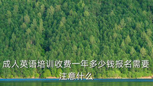 成人英語培訓收費一年多少錢報名需要注意什么