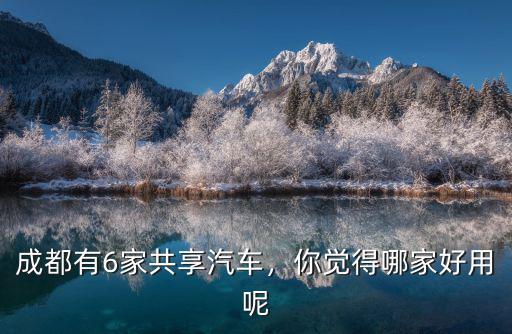 成都有6家共享汽車，你覺得哪家好用呢