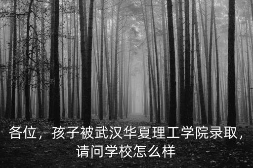 各位，孩子被武漢華夏理工學院錄取，請問學校怎么樣