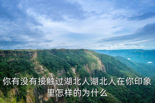 你有沒(méi)有接觸過(guò)湖北人湖北人在你印象里怎樣的為什么