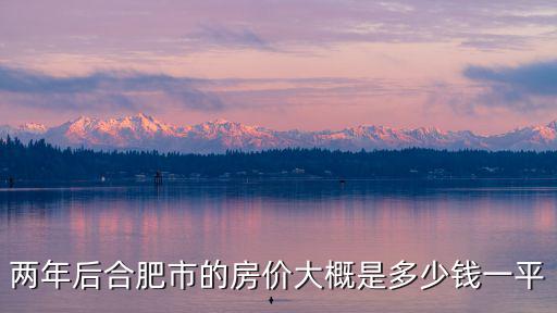 兩年后合肥市的房價大概是多少錢一平