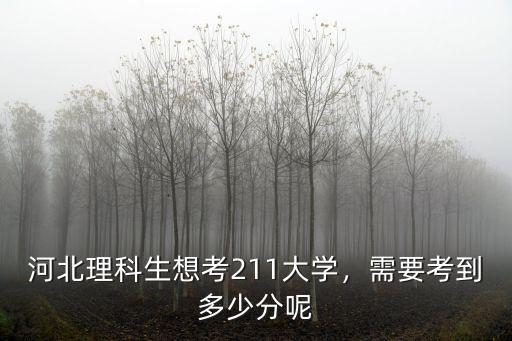 河北理科生想考211大學，需要考到多少分呢